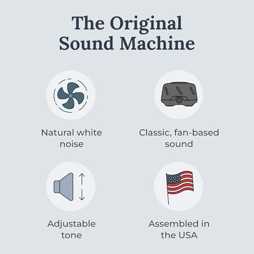 Yogasleep Dohm Uno White Noise Sound Machine & Travel Case, Real Fan Inside for Non-Looping, Sound Machine for Travel, Office Privacy, Sleep Therapy for Adults & Baby, Charcoal, 2 Piece Set - Image 2
