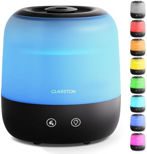 Clarston Humidifiers for Bedroom, 2L Cool Mist Humidifier, 24dB Quiet Sleep by Clarston