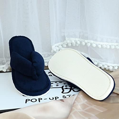 Onmygogo Indoor Slippers for Women Open Toe with Memory Foam, Soft Faux Fur Nonslip House Slippers - Image 6