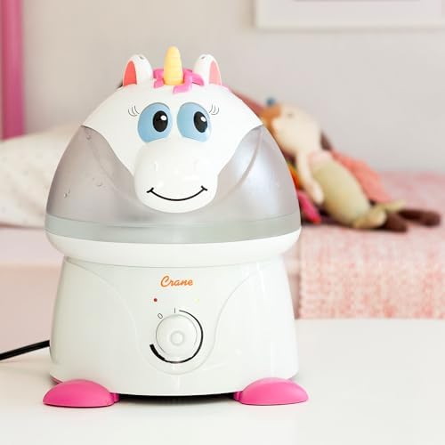 Crane Unicorn Ultrasonic Cool Mist Humidifier with Auto Shut-Off, For Baby Nursery and Kids Room, 1 Gallon Tank, Animal Humidifier For Kids Room - Image 5
