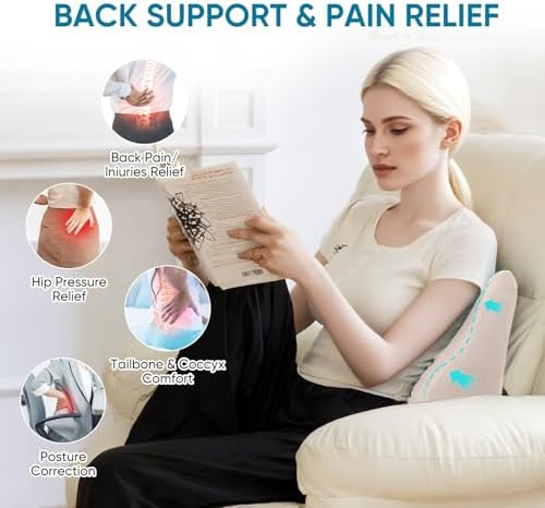 Lumbar Support Pillow for Recliner and Couch, Ergonomic Back Support Pillow - Image 3