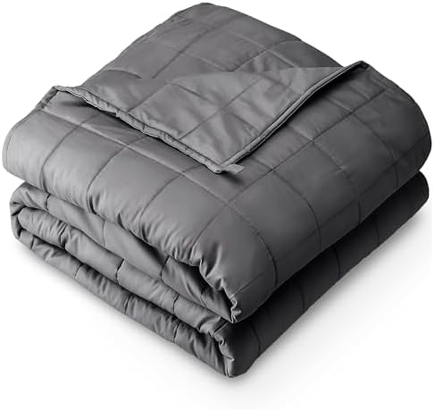 Bare Home Cotton Weighted Blanket (Grey, 80"x87" 30lbs) by BareHome