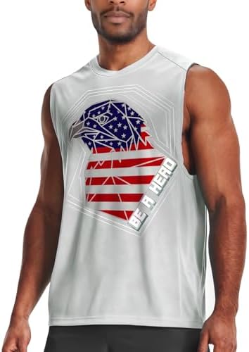 Men's Sleeveless Swim Shirts Quick Dry Moisture Wicking Gym Shirts Breathable Workout & Beach by WELIGU