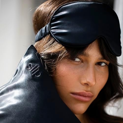 Slip Silk Contour Sleep Mask, Black - Lash-Friendly Design, Blocks Light - Image 7