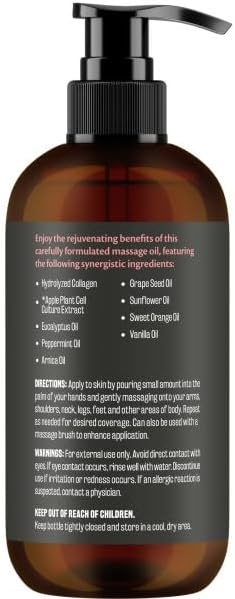 Sore Muscle Massage Oil & Lymphatic Drainage Massager Kit, 8 fl oz by M3 - Image 3