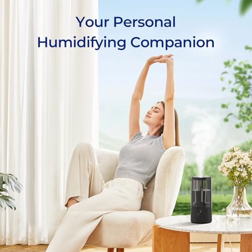 raydrop Humidifiers for Bedroom, Cool Mist Humidifiers for Babies, 1.70L Quiet Ultrasonic Humidifier, Space-Saving, Filterless, Auto Shut Off - (0.45 Gallon, US 110V) - Image 2