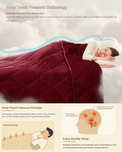 L'AGRATY Queen Size Weighted Blanket for Adults 15lbs, 60"x80" Cooling - Image 4