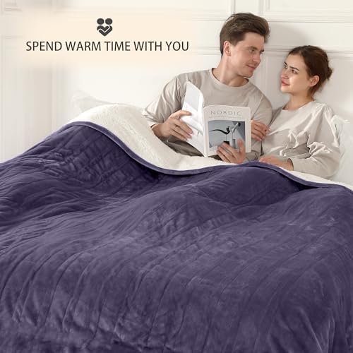ESTINGO Electric Blanket Queen Size, 84"x90" Queen Heated Blanket with Dual Control of 5 Heating Levels & 10 Hours Auto Off, Fast Heating Blanket with OverHeat Protection, Lavender Purple - Image 5