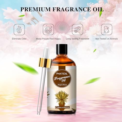 PHATOIL 3.38FL.OZ Dragons Blood Fragrance Oils for Aromatherapy, Essential Oils for Diffusers for Home, Perfect for Diffuser, DIY Candle and Soap Making, DIY Scented Products - 100ml - Image 5