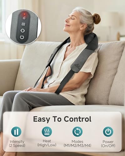 Snailax Neck and Shoulder Massager with Heat, 4D Shiatsu, FSA Eligible - Image 5