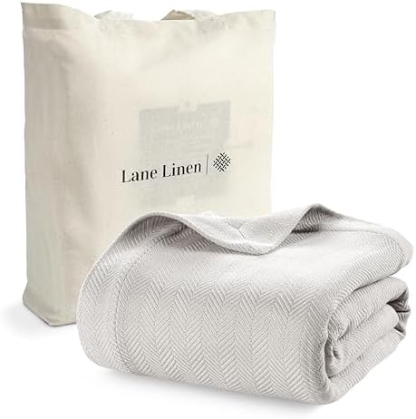 LANE LINEN Couch Blanket King, 350 GSM 100% Cotton Medium Weight - Image 4