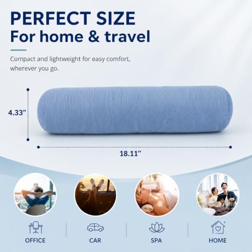 Neck Roll Pillow, Cervical Neck Pillow Bolster Pillow for Sleeping - Image 4