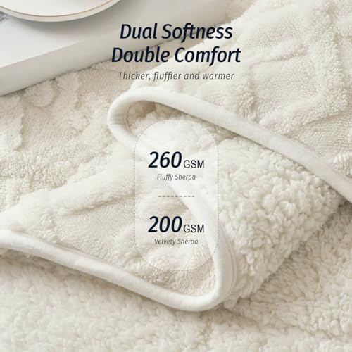 Wemore Weighted Blanket for Adults Twin Size 15 lbs 48" x 72" Cream White - Image 2