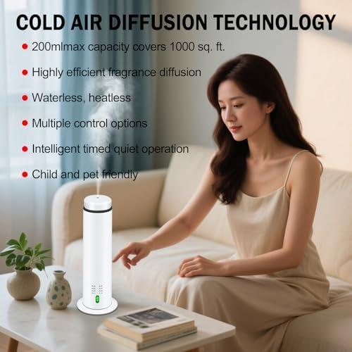 Waterless Scent Essential Oil Diffuser for Hotel,Whole House,Large Room, Office，Home，200ML Large Capacity, Covering 1500 Square feet - Image 4