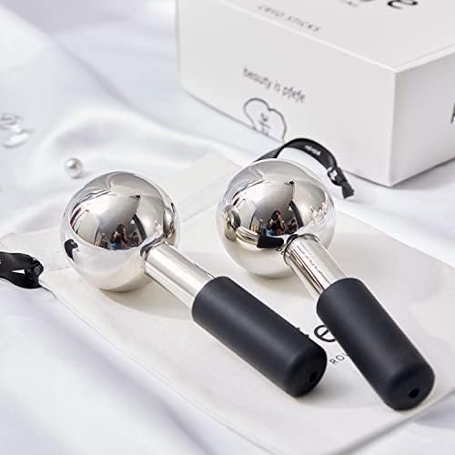 pfefe Ice Globes for Face & Eyes, Unbreakable Stainless Steel Cryo Sticks for Beauty Routines, Facials Cold Roller Cooling Globes for Puffiness, Wrinkles, Dark Circles, Headaches - Image 6