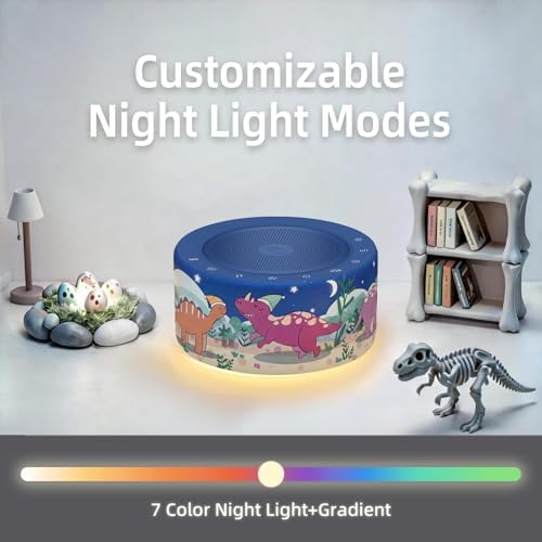 Kipcush White Noise Machine for Baby & Adults, Sleep Sound Machine with 30 Soothing Sounds, 8-Color Night Light, Memory Function, White Noise for Sleeping, Nursery, Office, Travel, Relaxation - Image 6