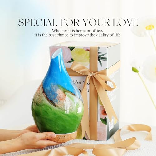 Porseme Essential Oil Diffuser 280ml Handmade Glass Diffuser 7H Runtime - Image 6