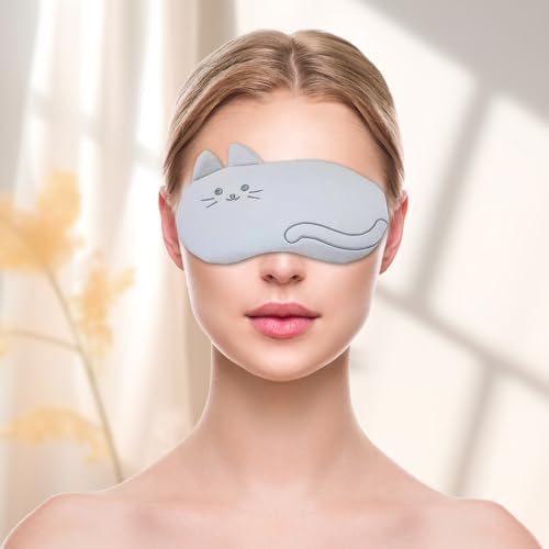 PERFECTSIGHT Cute Sleep Eye Masks (Grey Cat) - Image 5