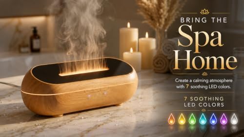 AquaAura Essential Oil Diffuser, 160ml Ultrasonic Aroma Diffuser with Color-Changing Mist, 7 LED Colors, Timer & Auto Shut-Off for Bedroom, Home & Office - Image 3