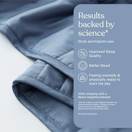 Baloo Weighted Blanket for Adults 20 lb Full/Queen (Dusk, 80"x87") - Image 2