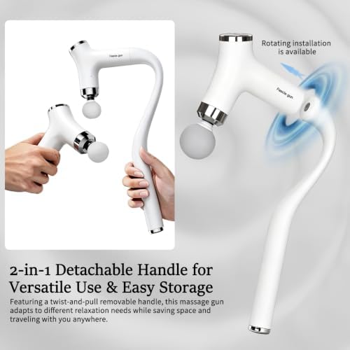 Sfozstra Heating Massage Gun: Heat Cold Therapy, Red Light, Long Handle - Image 4