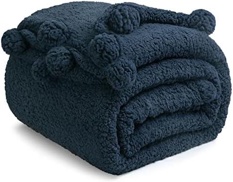 LBRO2M Sherpa Fleece Bed Blanket Super Soft Plush Warm Throw Queen 90"X90" by LBRO2MBedding