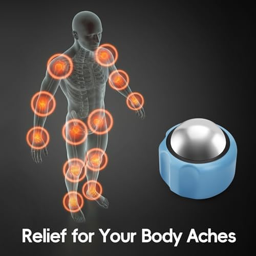 Cold Massage Roller Ball Ice Roller for Muscle Recovery-Blue - Image 2