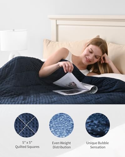 Mr. Sandman Weighted Blanket for Adults, Queen Size 15 lbs, 60 x 80 Inches - Image 4