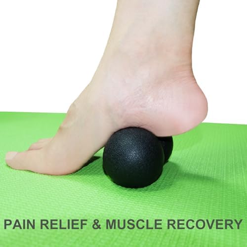 Hard Peanut Massage Ball, Double Lacrosse Massage Ball. Deep Tissue Massage Roller Mobility Ball for Physical Therapy Myofascial Release Muscle Relaxer Acupoint Massage (Black) - Image 4