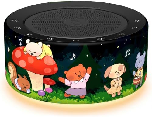 Kipcush White Noise Machine for Baby & Adults, Sleep Sound Machine with 30 Soothing Sounds, 8-Color Night Light, Memory Function, White Noise for Sleeping, Nursery, Office, Travel, Relaxation by Kipcush%C2%AE