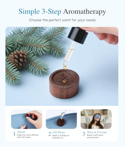 MUSICOZY Aromatherapy Sleep Mask Essential Oil Diffuser 3D Blackout Design - Image 5