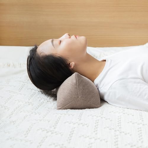 Buckwheat Neck Support Pillow Cervical Neck Cylinder Bolster Pillow,Buckwheat Hulls Adjustable Roll Pillow,Neck Pain Relief for Back and Side Sleepers Round Pillows for Lunch Break Brown, 6*15 inch - Image 4