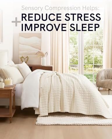 YnM Velvet Weighted Blanket, Ultra-Soft Heavy Bed Blankets, Heavy Weight Big Comforter, Oversized Bedspread & Home Decor Piece for All Season (Cream White, 90"x90" 25lbs, Full/Queen) - Image 2