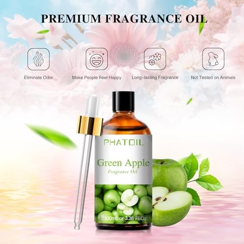 PHATOIL Green Apple Fragrance Oil for Diffuser Aromatherapy 3.38FL.OZ - Image 3
