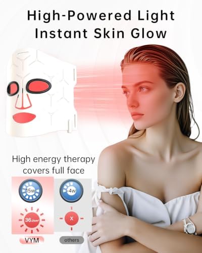 Infrared Red Light Therapy Mask for Face, Cordless Skincare Device - Image 5
