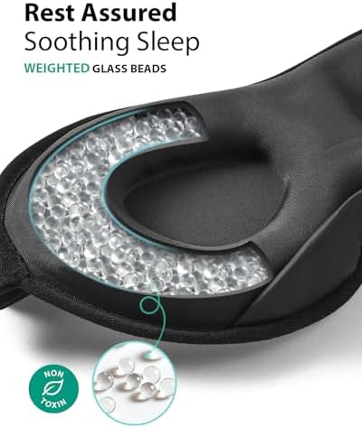 MABAO Weighted Sleep Mask, 100% Blackout Blindfold for Sleeping, Purple - Image 6