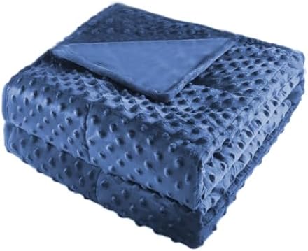 ALANSMA Reversible Weighted Blanket for All Season, Luxury Velvet, Warm and Cool, Adult 15Lb Blue Weighted Blanket, Enjoy Sleeping Anywhere(Blue,60"x80" 15lbs) - Image 2