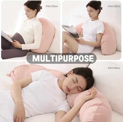 Peallow(Pat. Pend) – Long Round Body Pillow for Adults, Bolster Pillow for Sleeping, Soft and Supportive Pillow for Sleeping & Lumbar Support - Image 6