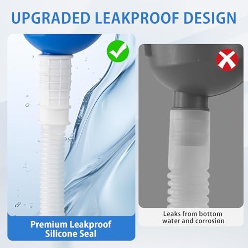 ONEDONE Urinals for Men - Portable Urinal for Men Spill Proof Nighttime Men's Urinal Bottle Male Pee Bottle Urine Bottle 68 OZ for Hospital Home Camping Car Travel 45" Long Hose with Lid (Blue) - Image 3