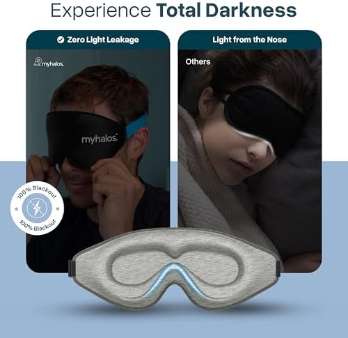 MyHalos® Sleep Mask for Men and Women, 3D Blackout Eye Masks for Sleep - Image 4