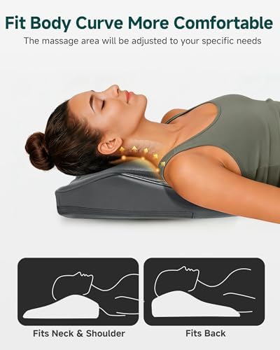 Snailax Back Massager for Back Pain Deep Tissue, Shiatsu Neck Back Massager with Heat, 3D Kneading Chair Massage Pillow, Neck Shoulder Massage, Gifts for Mom, Dad, Women - Image 3