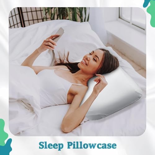 Mindsoft Cooling Sleep Cervical Neck Pillowcase (Only Pillowcase) Breathable Cold Pillow Cover for Side & Back Sleepers Orthopedic Cervical Shape(White) - Image 3