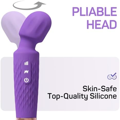 Personal Massager - 4H Max Runtime & Ultra-Quiet - Waterproof - 20 Modes 8 Speeds for Deep Tissue Back Massage, Post-Workout Recovery and Neck Muscle Relaxation(LX-Darkpurple) - Image 6