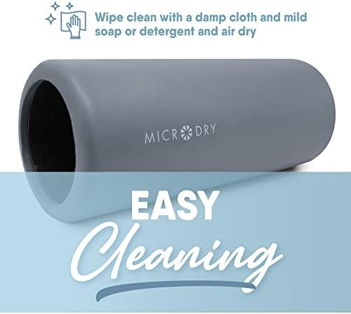 MICRODRY Deluxe Fitness Foam Back Roller for Muscle Relief, Roller for Yoga, Stretching, Deep Tissue Firm Massage & Trigger Point Release, Exercise Workout at Home or Gym, 13x5.3, Light Grey - Image 5