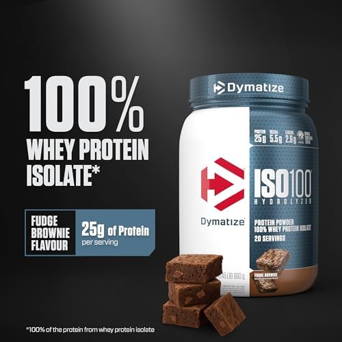 Dymatize ISO100 Protein Powder, 100% Whey Isolate, Fudge Brownie - Image 2