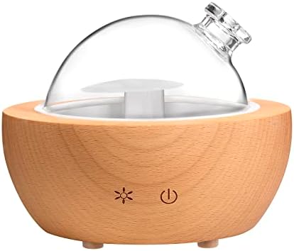 Glass Aromatherapy Essential Oil Diffuser, 200ml Natural Wood Base by kakoda