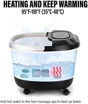 Luxury All in One Foot Spa & Pump - Motorized and Heated Massager - Enjoy The Same Foot Spa at Home Heat, Bubble Jets, Pedicure Stone, Motorized Massage Roller to Relieve Feet Stress - Image 7