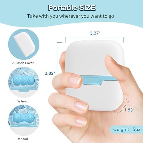 Semme Ice Roller for Face and Body, Dual Head Facial Ice Roller with Cooling Effect, Portable Skin Care Tool for Dark Circles Puffiness Wrinkles, Includes Carrying Case (Blue) - Image 4