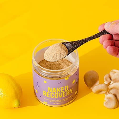 NAKED Recovery - Mushroom Supplement Powder - Lions Mane, Cordyceps, Reishi, Tart Cherries, Lemon Balm - Adaptogen Wellness Formula, Stress Relief, Muscle Recovery - 30 Servings - Image 5