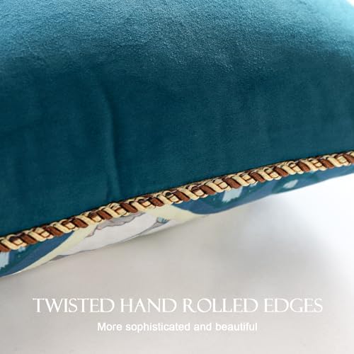 patdrea Designer French Velvet Couch Throw Pillow Cover,18"x18"-NoahB - Image 4